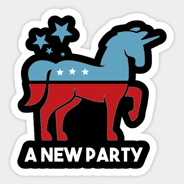 American Election Unicorn Party Logo American Election Sticker